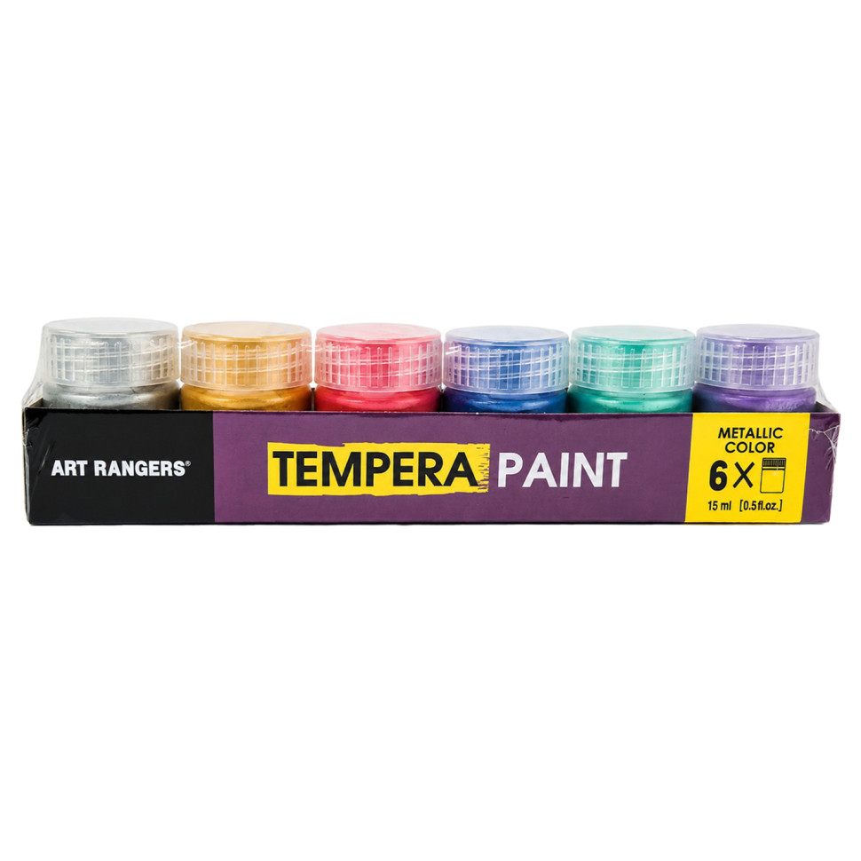 Набор красок TEMPERA Metallic Art Rangers PT23.06015.A водорастворимые, 6 цветов, 15 мл
