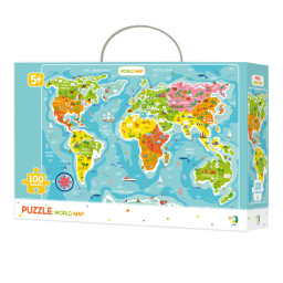 Дитячий пазл "Мапа Світу" DoDo Toys 300123 англійська версія, 100 елементів