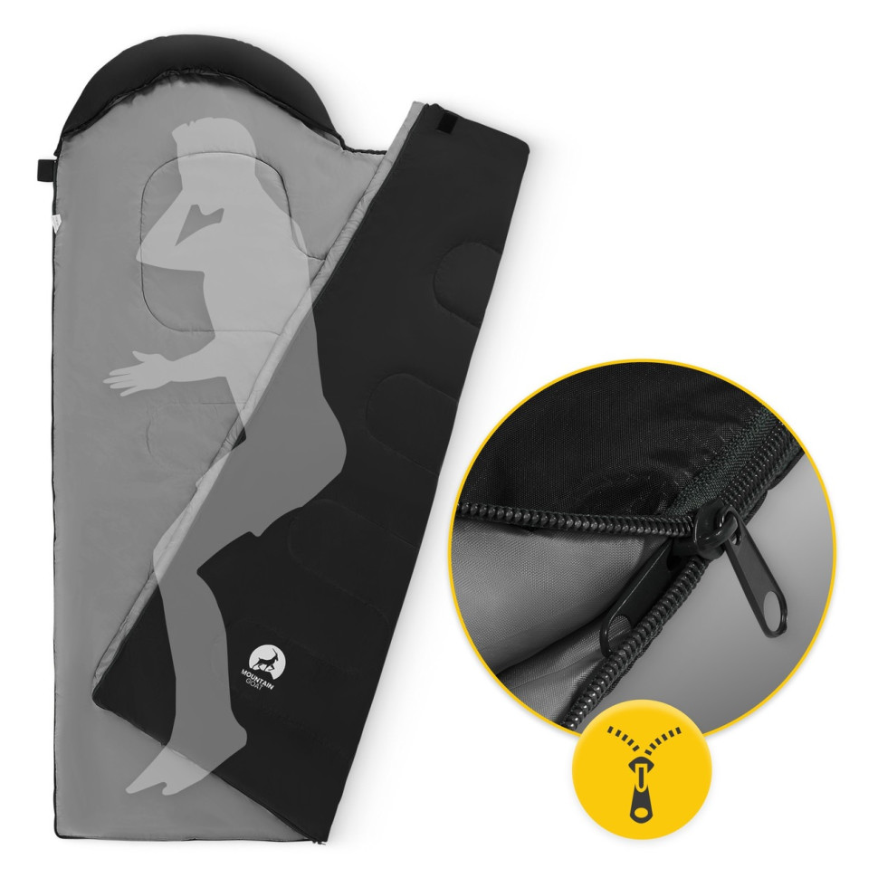 Спальний мішок (спальник) ковдра Standard Mountain Goat MG0014 Black/Grey 