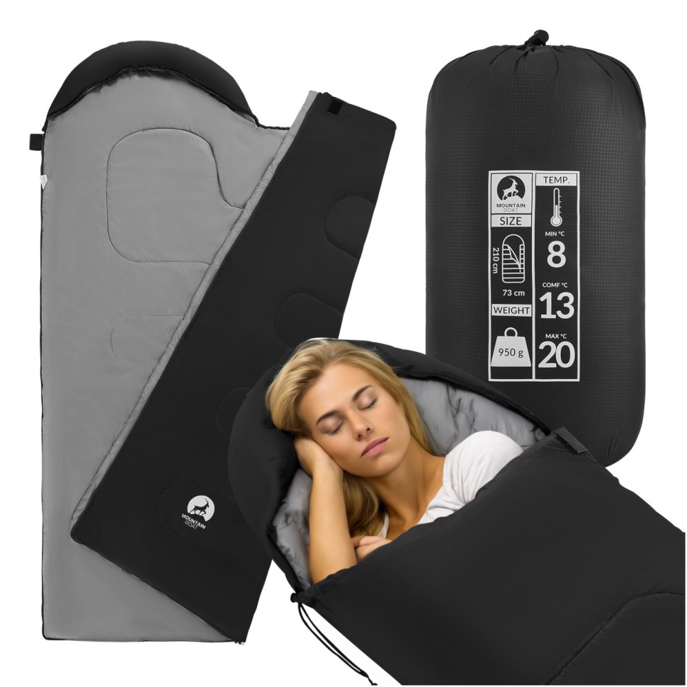 Спальний мішок (спальник) ковдра Standard Mountain Goat MG0014 Black/Grey 