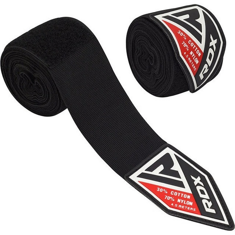 Бинты для бокса WX Professional Boxing Hand Wraps RDX Inc Limited HWX-RB+ Black (4.5м.)