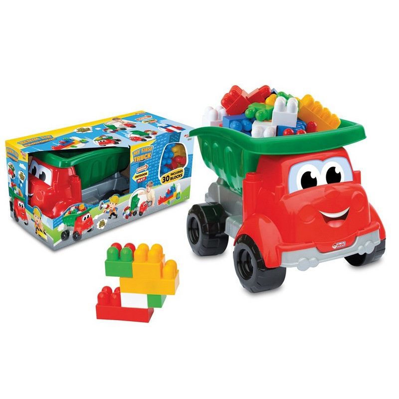 Детский самосвал с конструктором Dede 03434DD 30 элементов