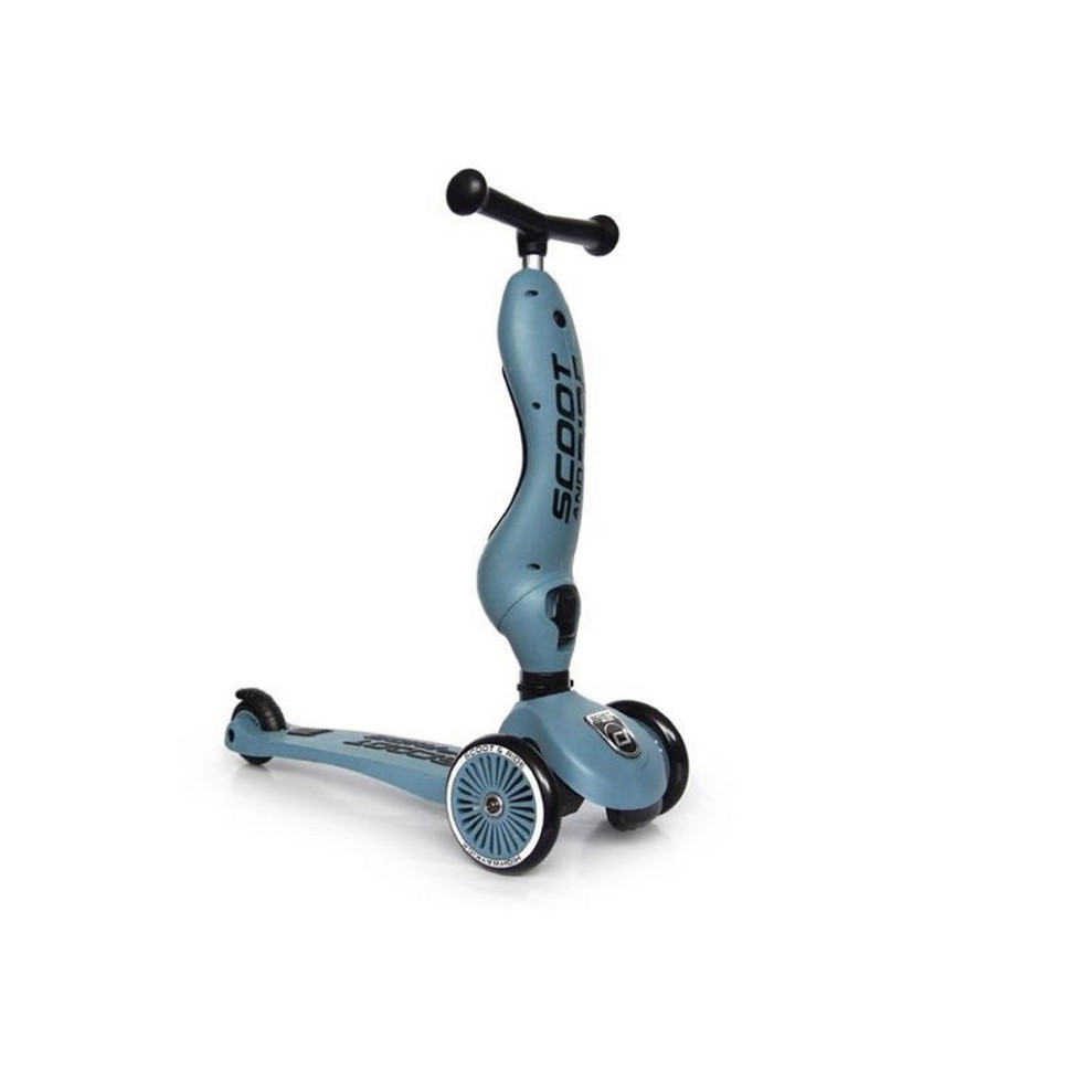 Самокат трансформер Highwaykick-1 Scoot and Ride SR-160629-STEEL, серо-синий