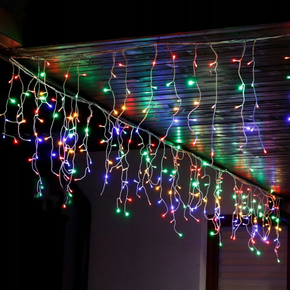 Гірлянда бахрома вулична Springos CL303, 12 м 300 LED, Mix