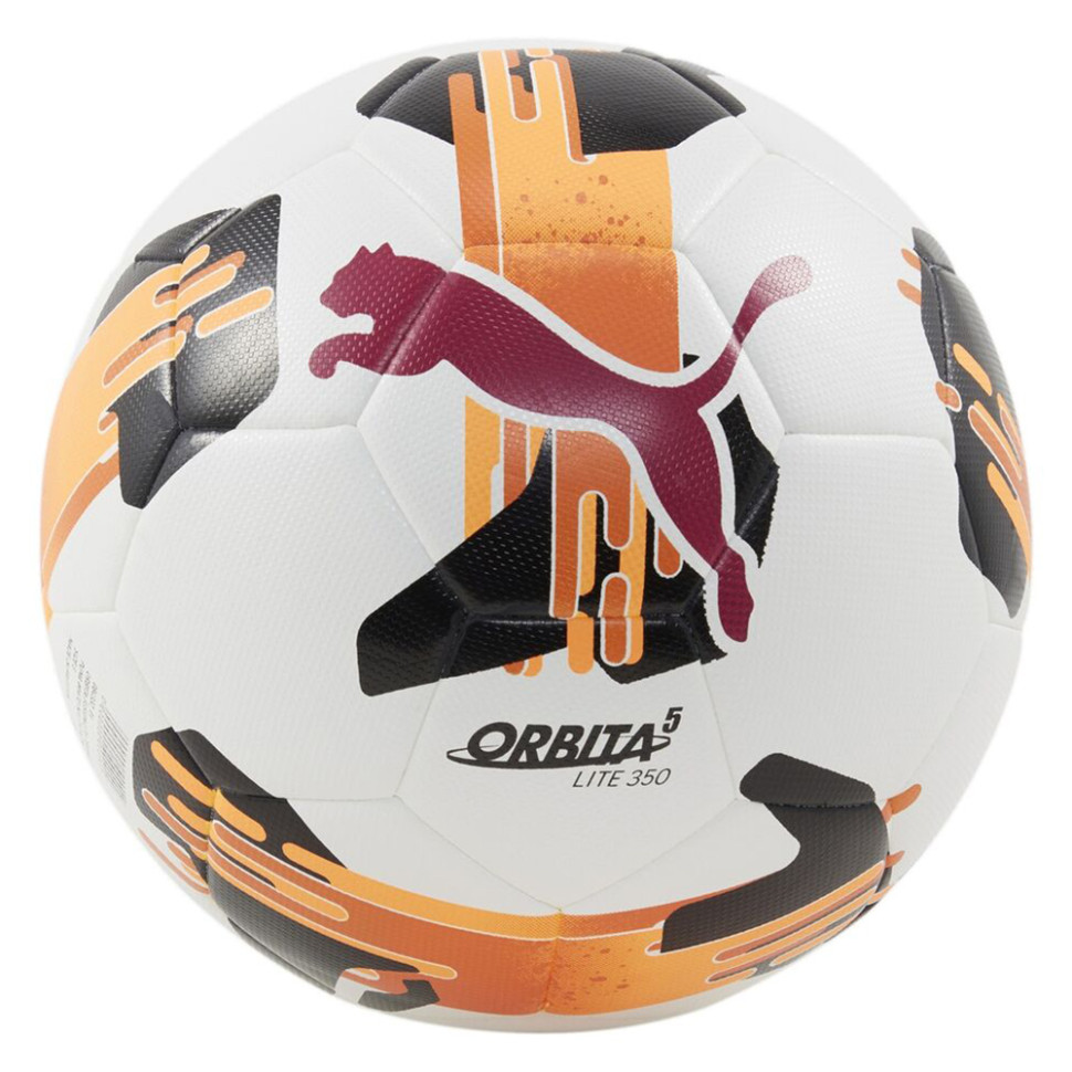 Мяч футбольный Orbita 5 FUSION Lite 350 Puma 084332-01-5 бело-оранжевый № 5