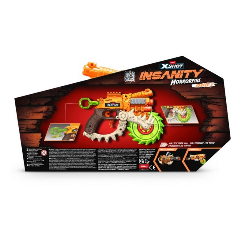 Детский скорострельный бластер Insanity Horrorfire Reaper-x X-Shot 36730, 8 патронов