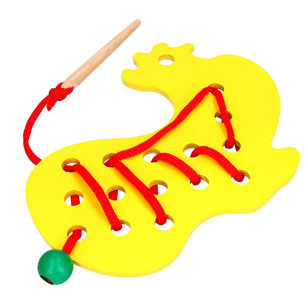 Дитяча дерев'яна шнурівка 