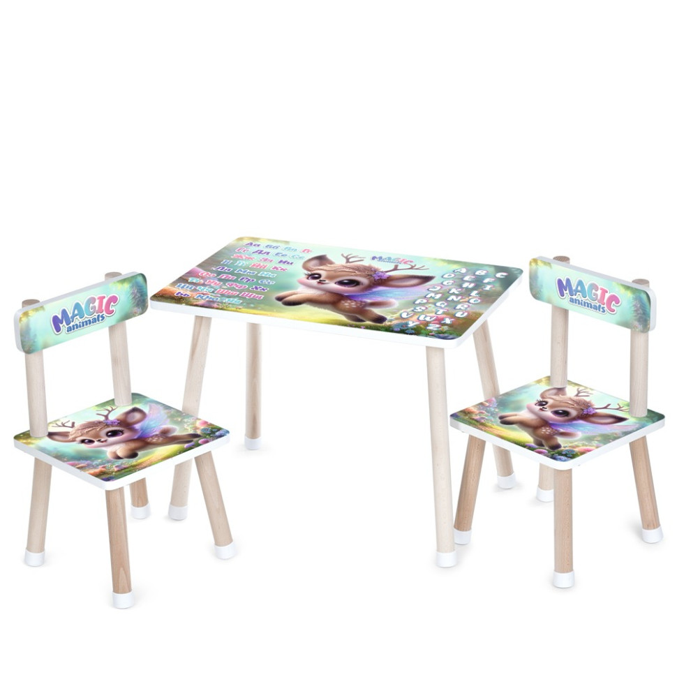 Дитячий столик Bambi M 501-30 стільниця 60 х 40 см, 2 стільчики