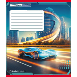 Тетрадь ученическая "Авто будущего" Leader 018-530292K-4 в клеточку, 18 листов
