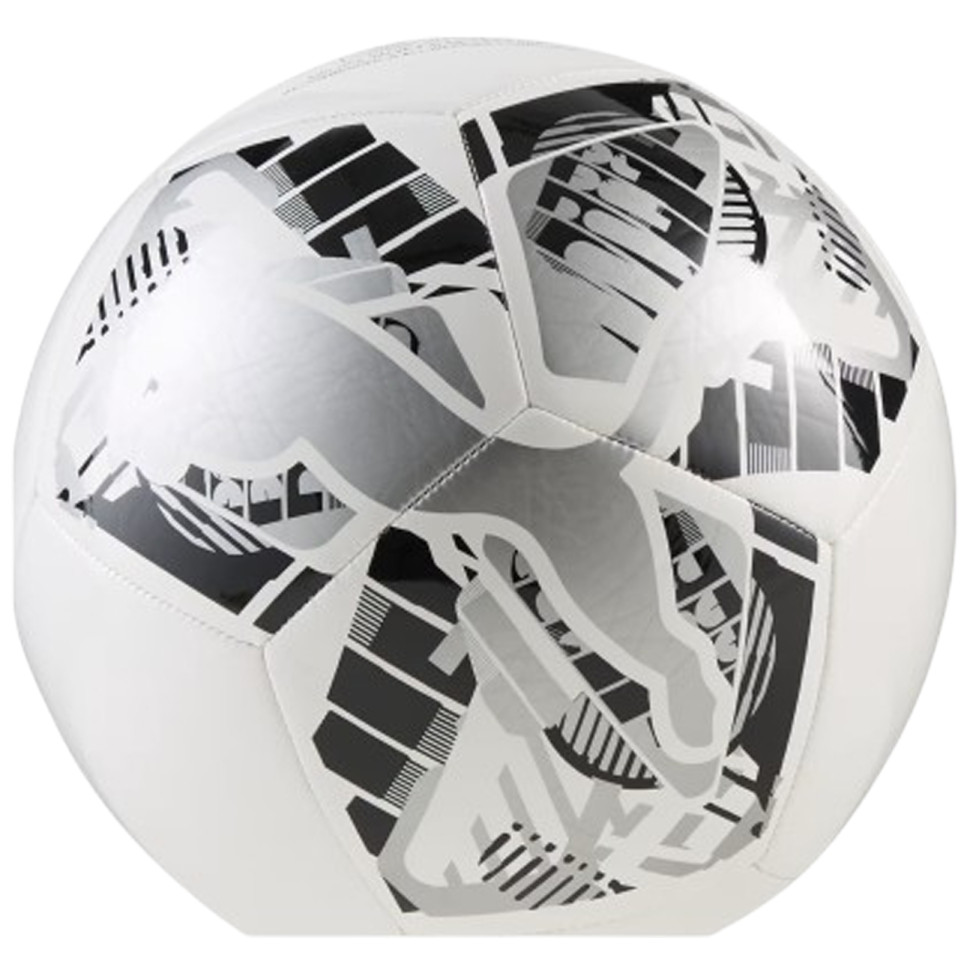 Мяч футбольный Big Cat Ball Puma 084937-03 белый/серебристый, размер 4