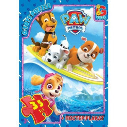 Детский пазл "Paw Patrol Щенячий патруль" G-Toys PW0817 плакат 35 элементов