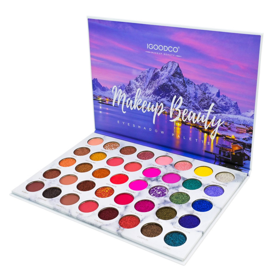 Детская палетка теней для век Igoodco LK3750, 40 цветов, с аппликатором