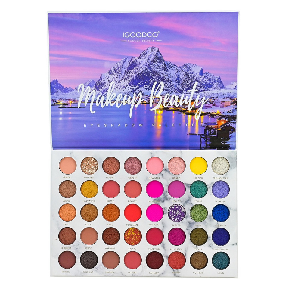 Детская палетка теней для век Igoodco LK3750, 40 цветов, с аппликатором