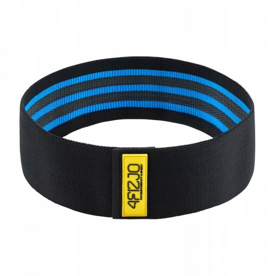 Резинка для фітнесу та спорту із тканини 4FIZJO 4FJ0070 Hip Band 15-20 кг Black/Blue