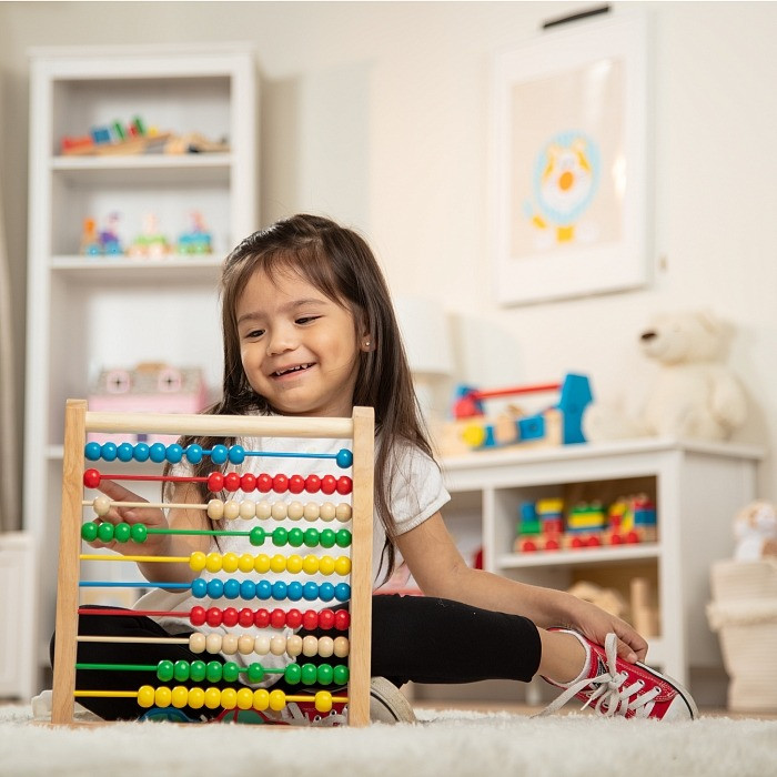 Дитячі дерев'яні різнокольорові рахівниці Melissa&Doug MD10493, 100 штук  