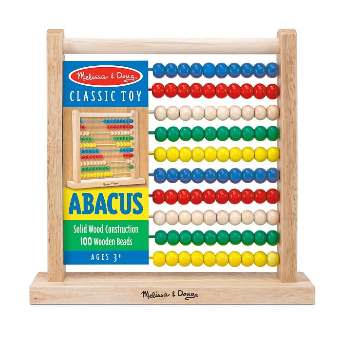 Дитячі дерев'яні різнокольорові рахівниці Melissa&Doug MD10493, 100 штук  