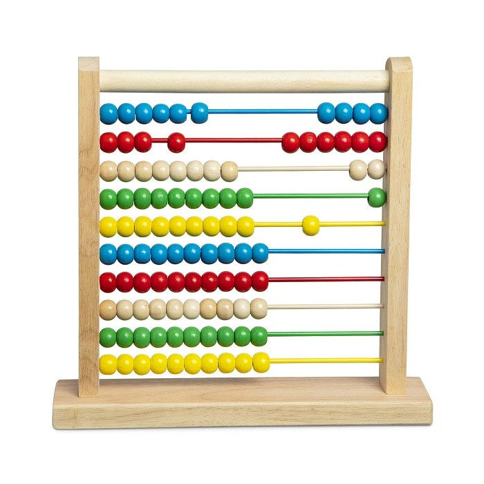 Дитячі дерев'яні різнокольорові рахівниці Melissa&Doug MD10493, 100 штук  