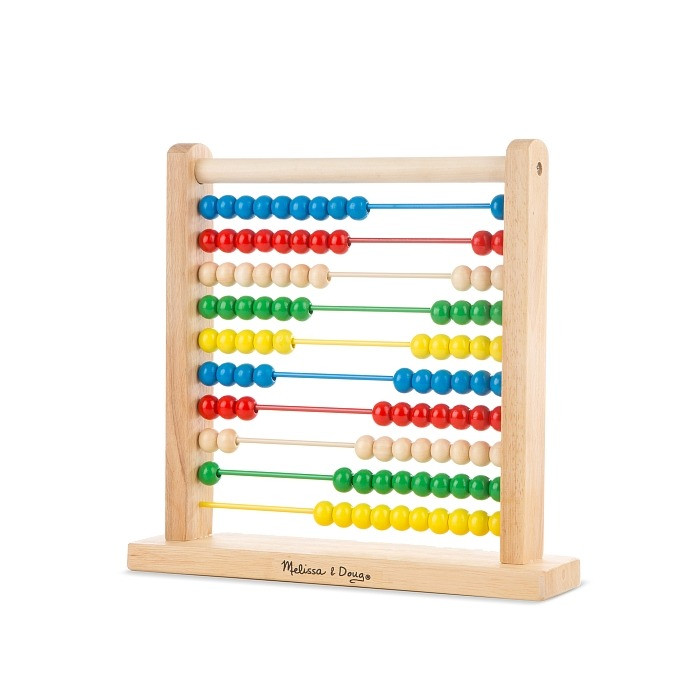 Дитячі дерев'яні різнокольорові рахівниці Melissa&Doug MD10493, 100 штук  