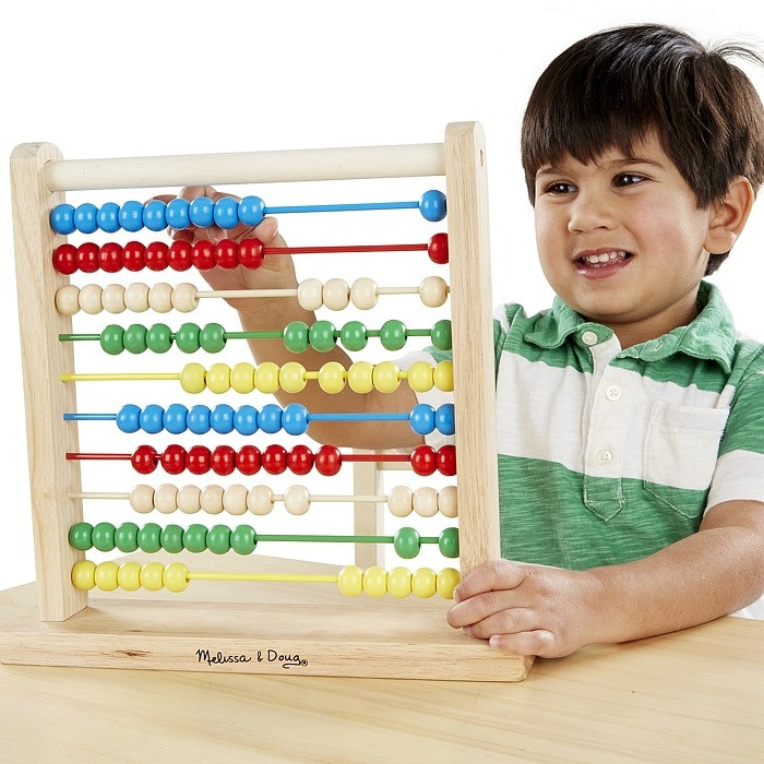 Дитячі дерев'яні різнокольорові рахівниці Melissa&Doug MD10493, 100 штук  