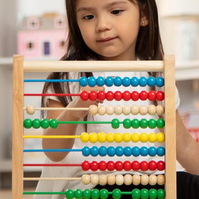 Дитячі дерев'яні різнокольорові рахівниці Melissa&Doug MD10493, 100 штук  