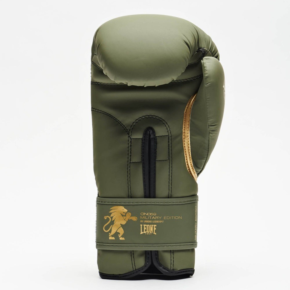 Боксерские перчатки GN059G MILITARY EDITION Leone GN059G_Green_14oz 14 унций (капа в комплекте)