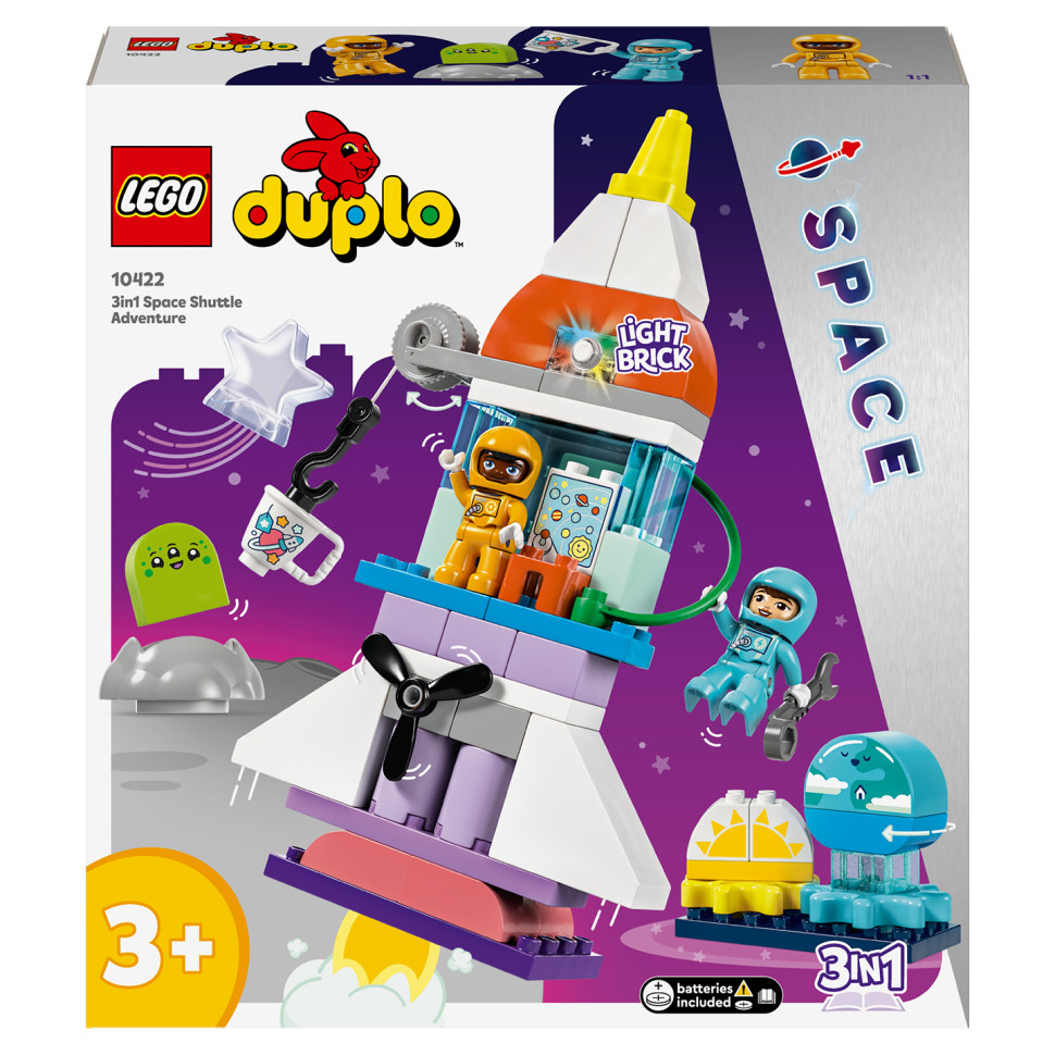 Конструктор Пригоди на космічному шатлі 3-в-1 LEGO DUPLO 10422, 58 деталей