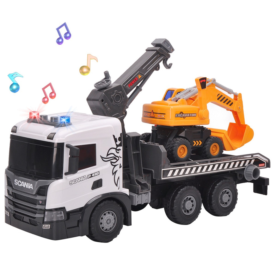 Детская игрушечная машинка с экскаватором SCANIA TechnoDrive 5004KS