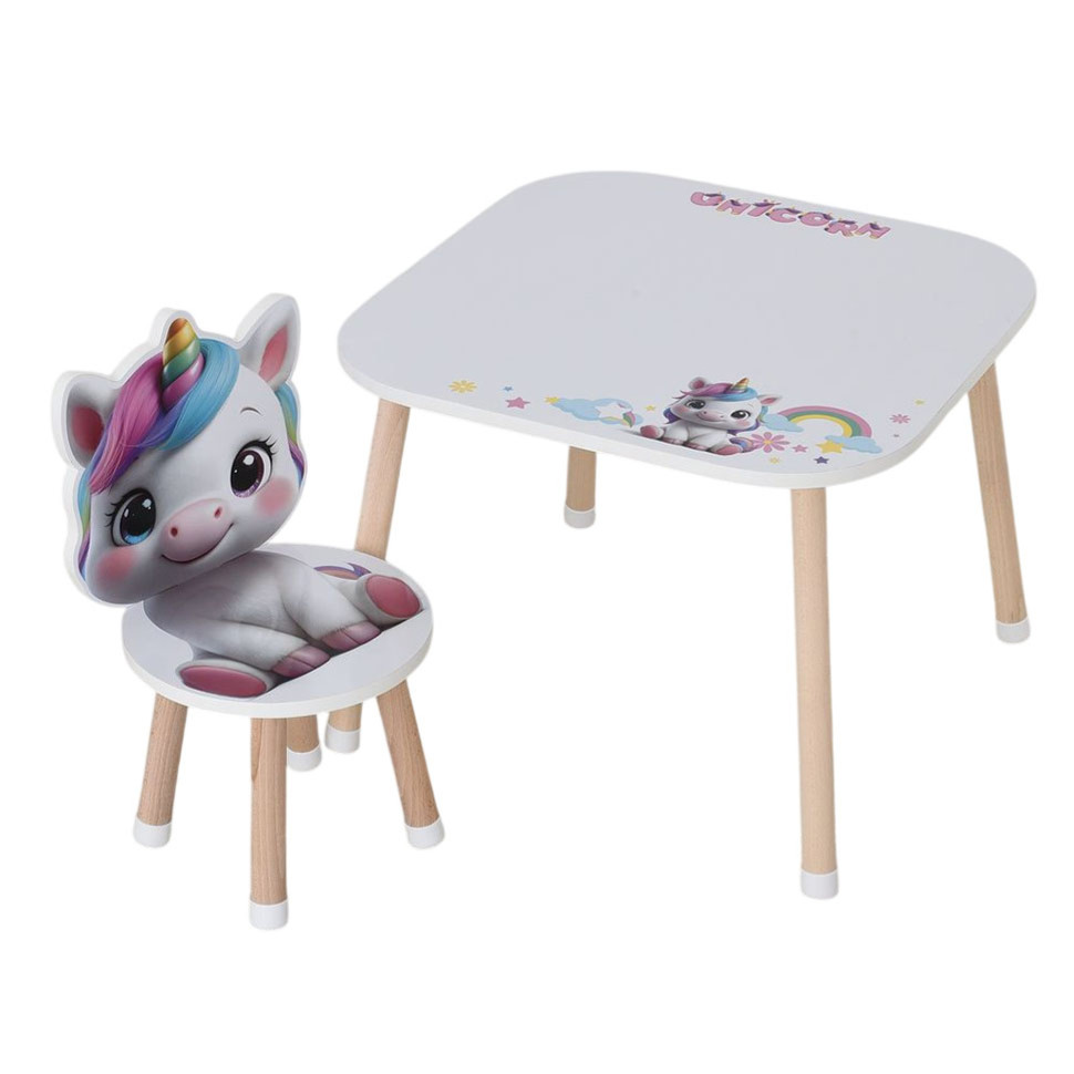 Дерев'яний дитячий столик Bambi M 502-1 зі стільчиком
