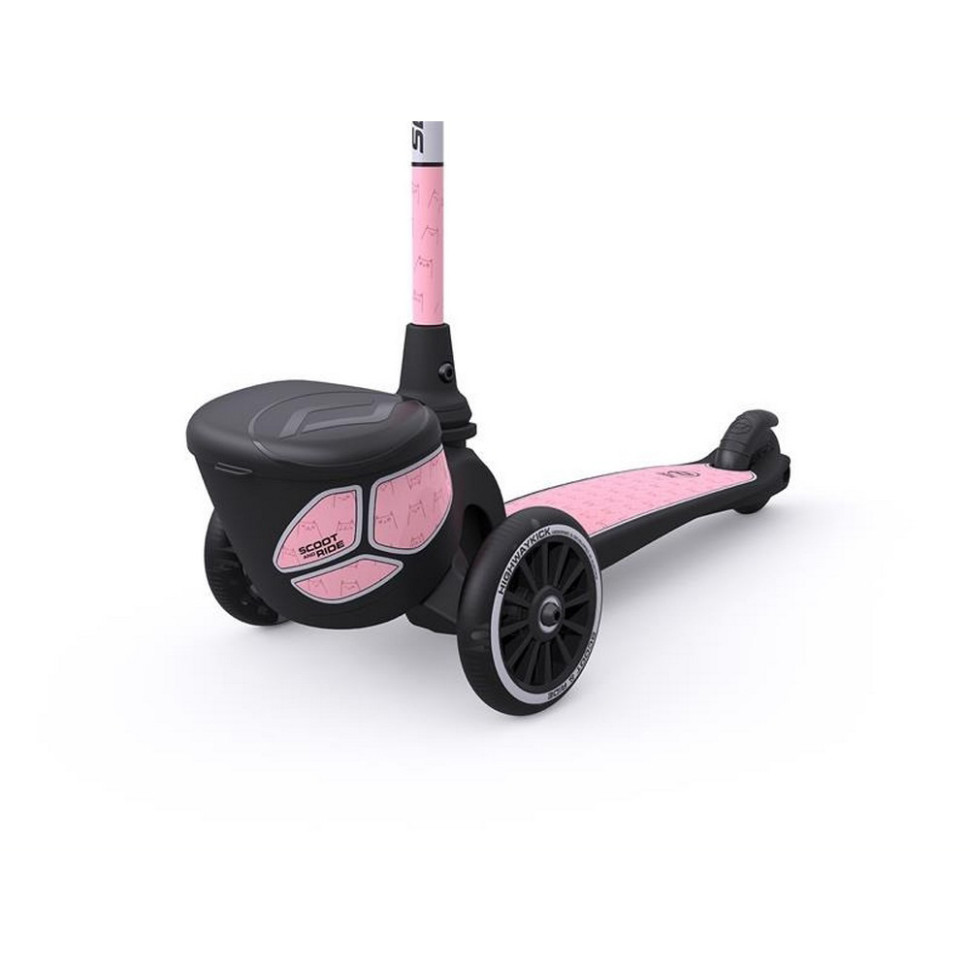 Самокат Highwaykick-2 Scoot and Ride SR-210201-ROSE, со светящимися колесами, розовый