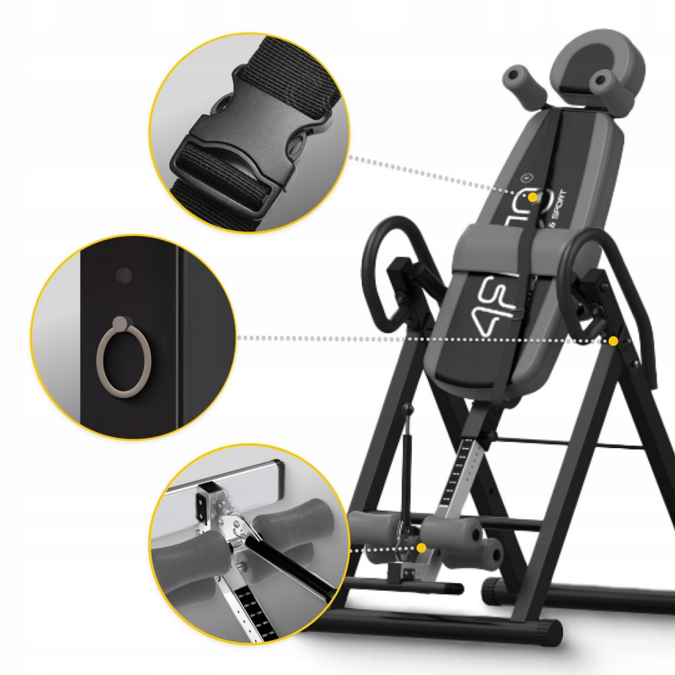 Стіл інверсійний регульований 4FIZJO P-5905973401951 Black/Grey