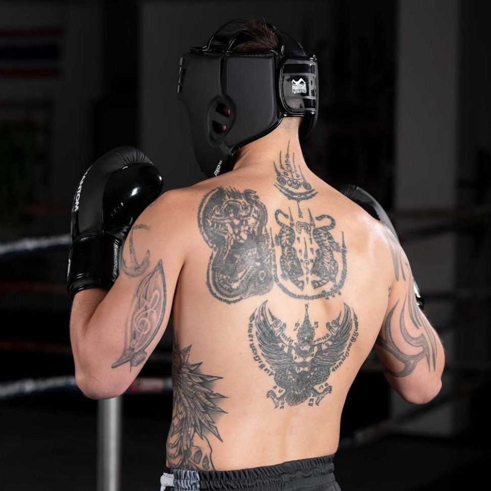 Боксерский шлем APEX Open Face Head Protection Phantom PHHG2028 Black