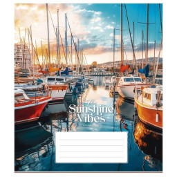Тетрадь общая "Sunshine vibes" Школярик 048-3319L-1 в линию, 48 листов