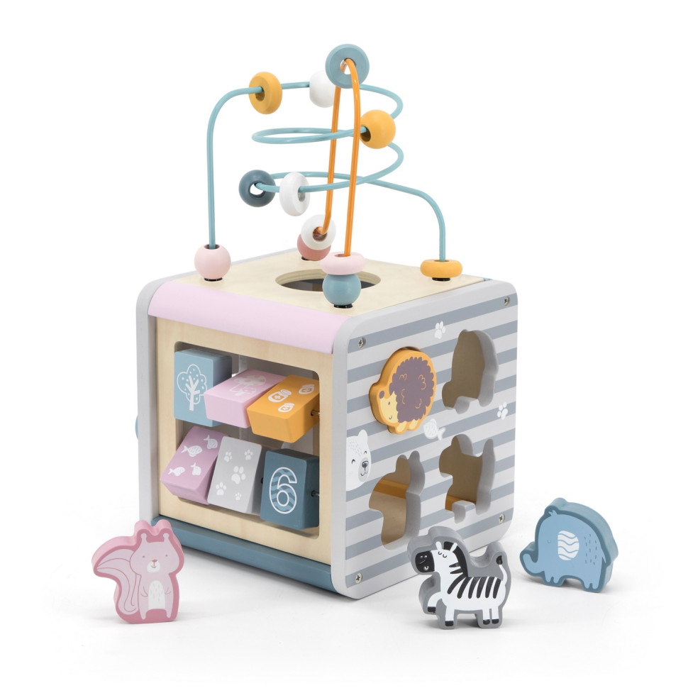 Бізікуб 5 в 1 Viga Toys PolarB 44030 дерев'яний