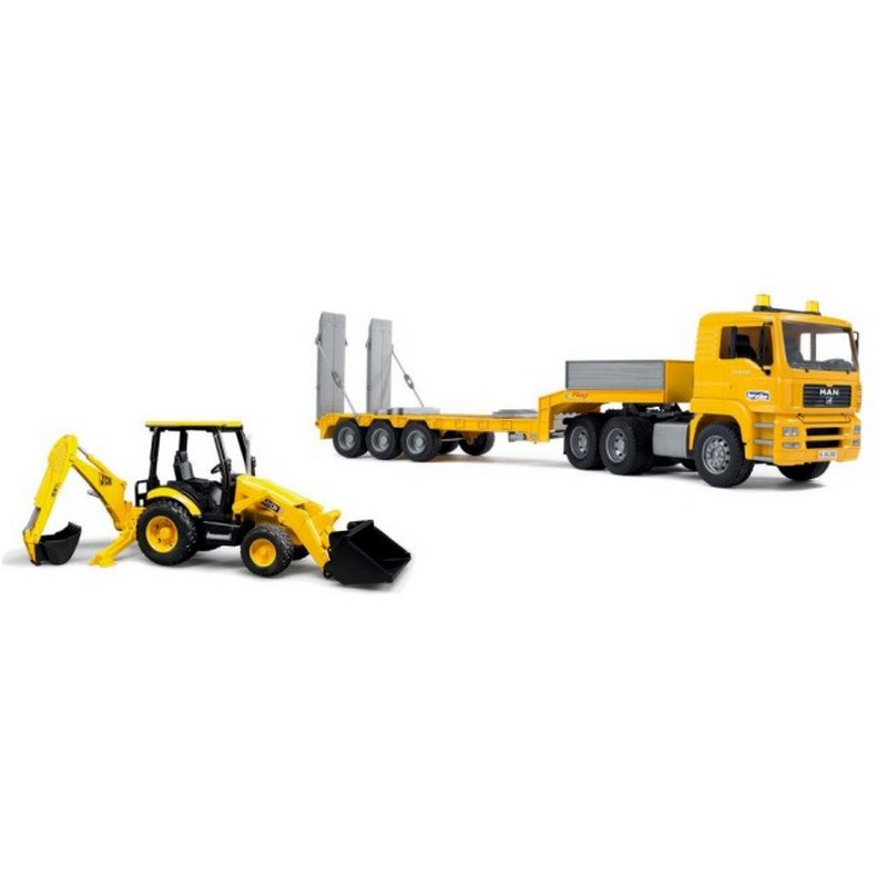 Дитячий іграшковий набір Тягач MAN TGA Bruder 01654 з екскаватором JCB MIDI CX