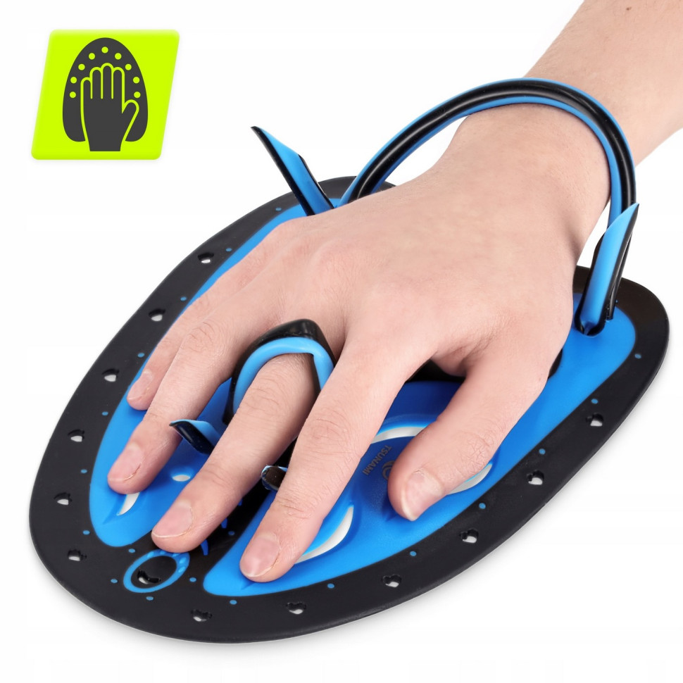Лопатки для плавания в бассейне Swimming Paddles TSUNAMI P-5905973405355, 2 шт