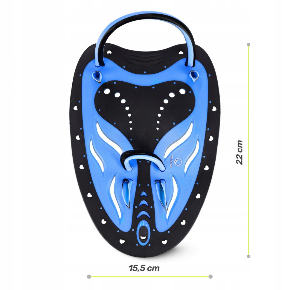 Лопатки для плавания в бассейне Swimming Paddles TSUNAMI P-5905973405355, 2 шт