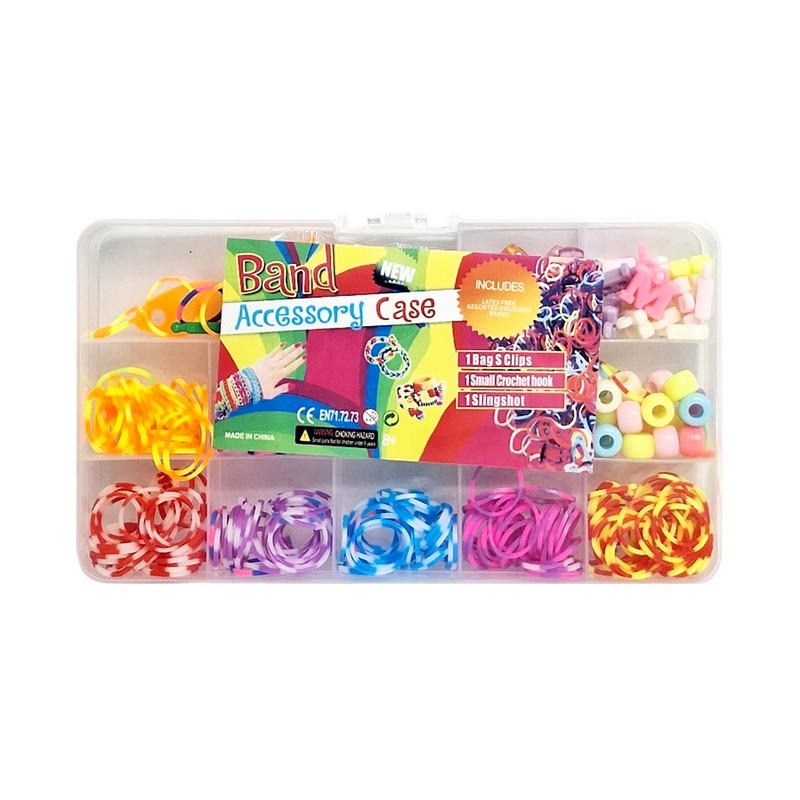 Набор резинок для плетения браслетов Bambi 037-158 в пластиковом боксе