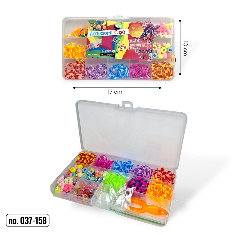 Набор резинок для плетения браслетов Bambi 037-158 в пластиковом боксе