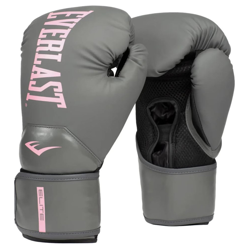 Боксерские перчатки ELITE 2 BOXING GLOVES Everlast P00003310 серый/розовый 10 унций