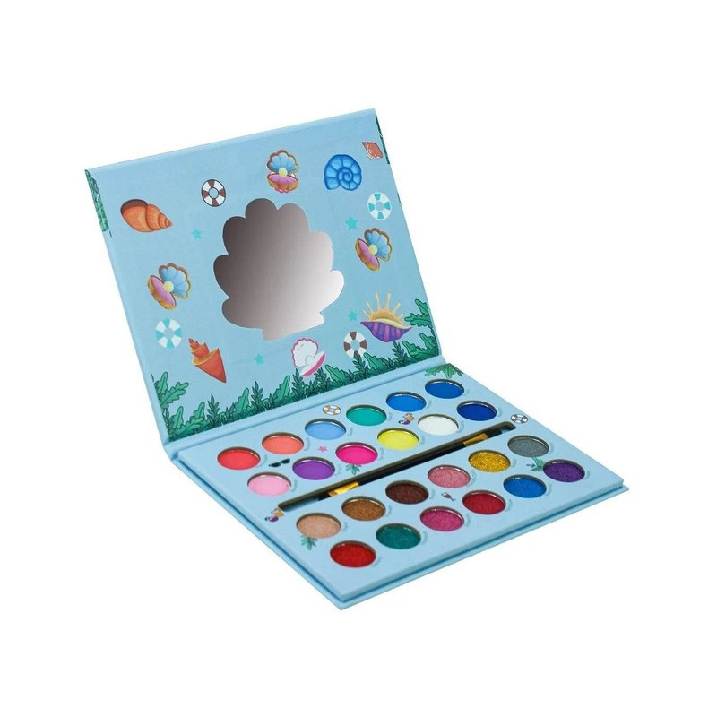 Детская палетка теней для век Igoodco LK2973, 24 цвета, с кисточкой