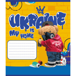 Тетрадь ученическая "Сине-желтая" Leader 024-550160K-1 в клеточку, 24 листа