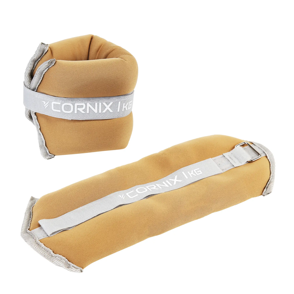 Утяжелители-манжеты для ног и рук Cornix XR-0356 2 x 1 кг коричневый