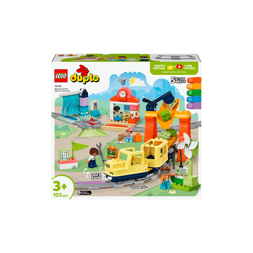 Конструктор DUPLO Town Большой интерактивный общественный поезд LEGO 10428, 103 детали