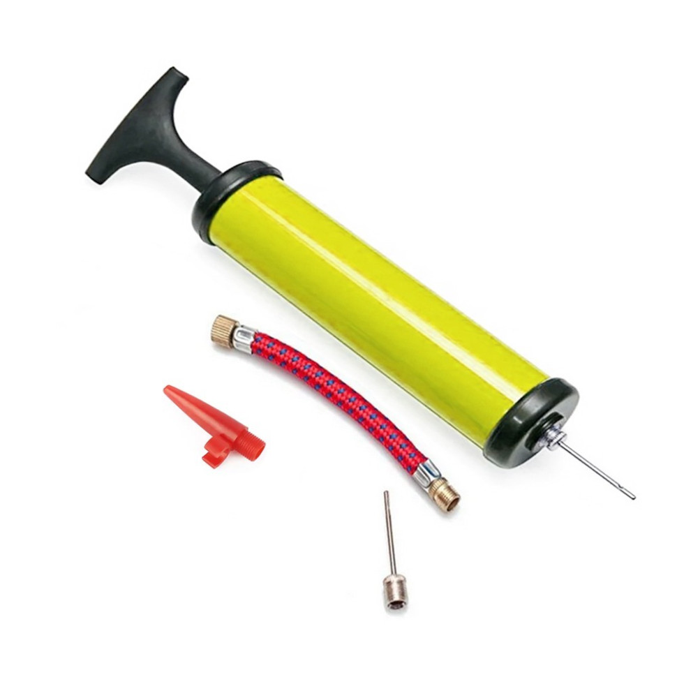 Насос ручний для м'ячів, надувних виробів Pump Newt NE-P-18Y жовтий