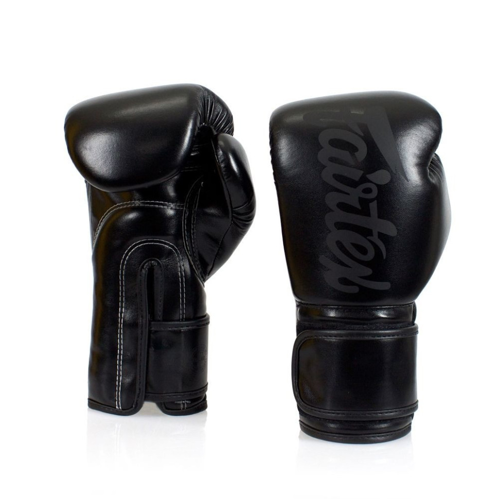 Боксерские перчатки BGV14SB Fairtex BGV14SB_16oz_Black 16 унций (бинты в комплекте)
