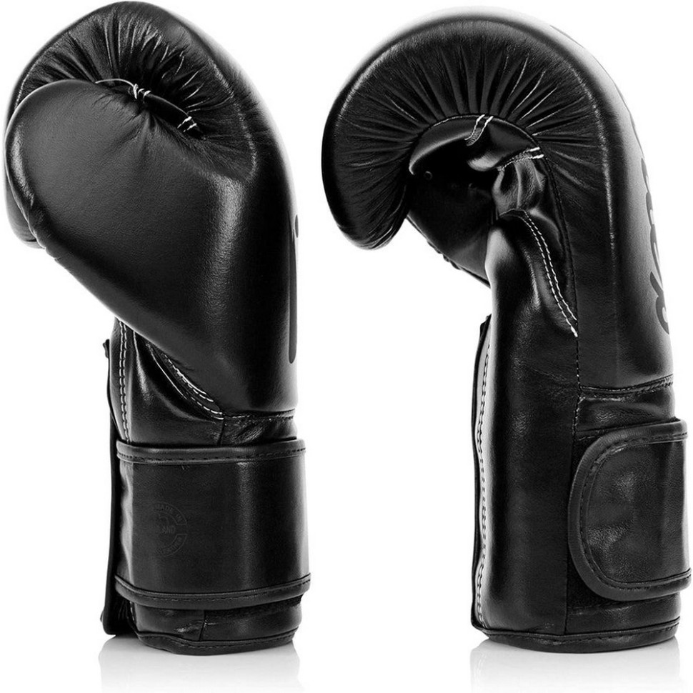 Боксерские перчатки BGV14SB Fairtex BGV14SB_16oz_Black 16 унций (бинты в комплекте)