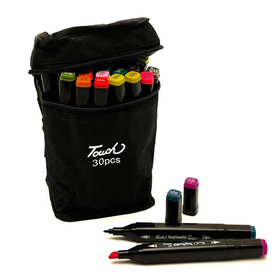 Набор перманентных маркеров на спиртовой основе Bambi MPTT30, 30 шт, двусторонние