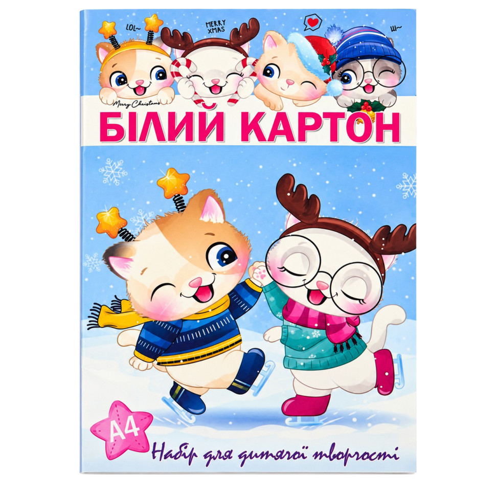Набір білого картону у папці РУСЛАН 11В-019-1 формат А4, 10 аркушів