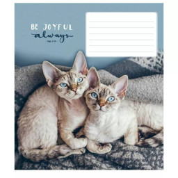 Тетрадь ученическая "Be joyful always" Школярик 018-3263L-5 в линию, 18 листов