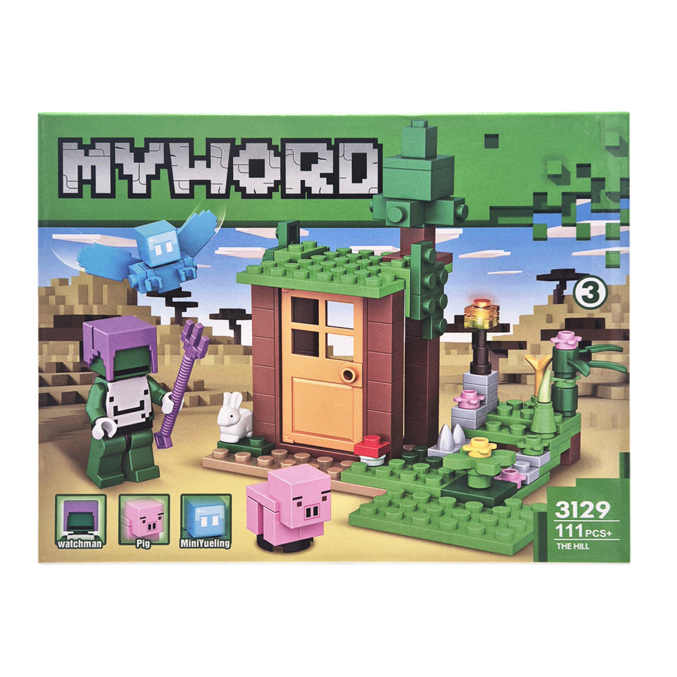 Конструктор дитячий Майнкрафт The hill Bambi 3129-3 пластик, 111 деталей
